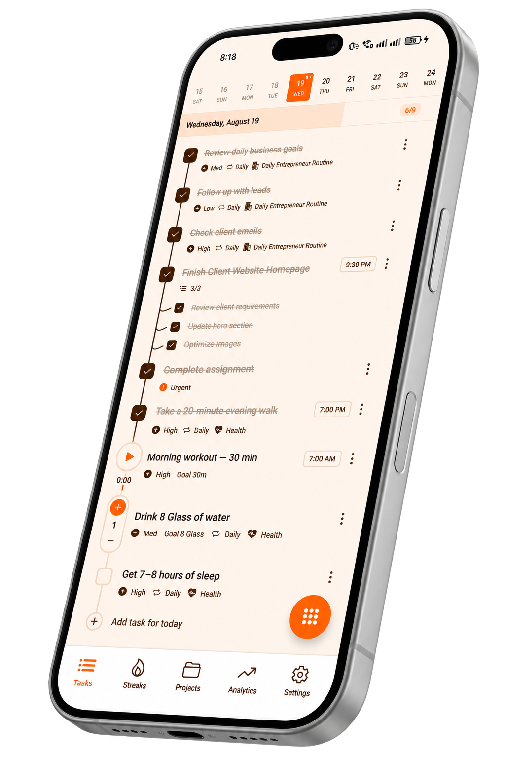 Smart task management